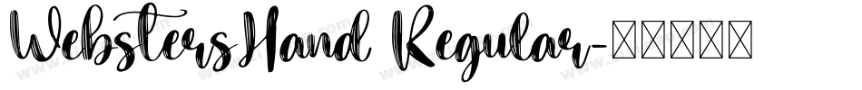 WebstersHand Regular字体转换